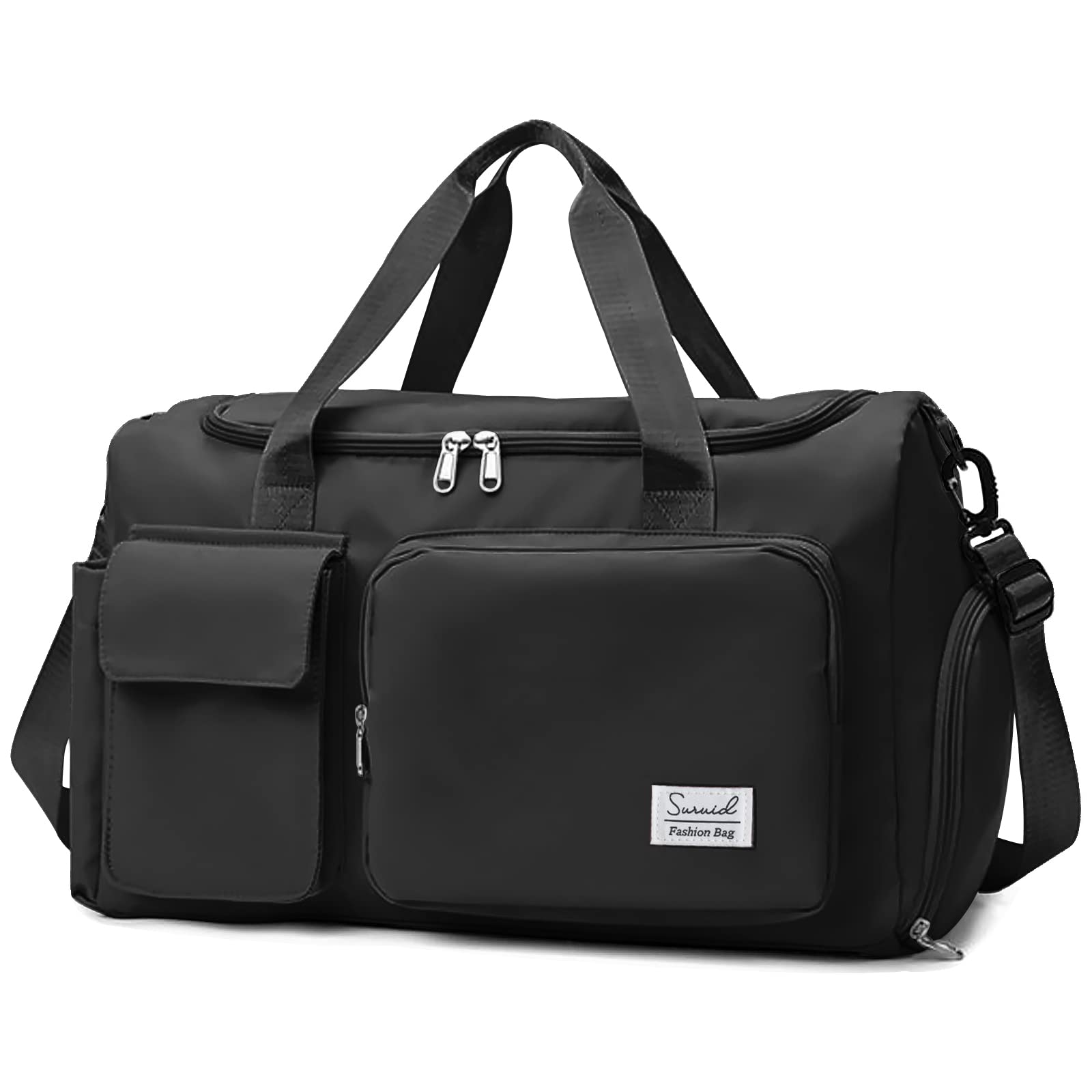 Suruid Sports Gym Duffel Bag with Shoes Compartment and Dry Wet Separated Pocket