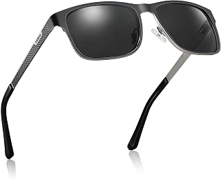 CARFIA Cool Polarized Sunglasses for Men Spring Hinge Metal Frame CA5223