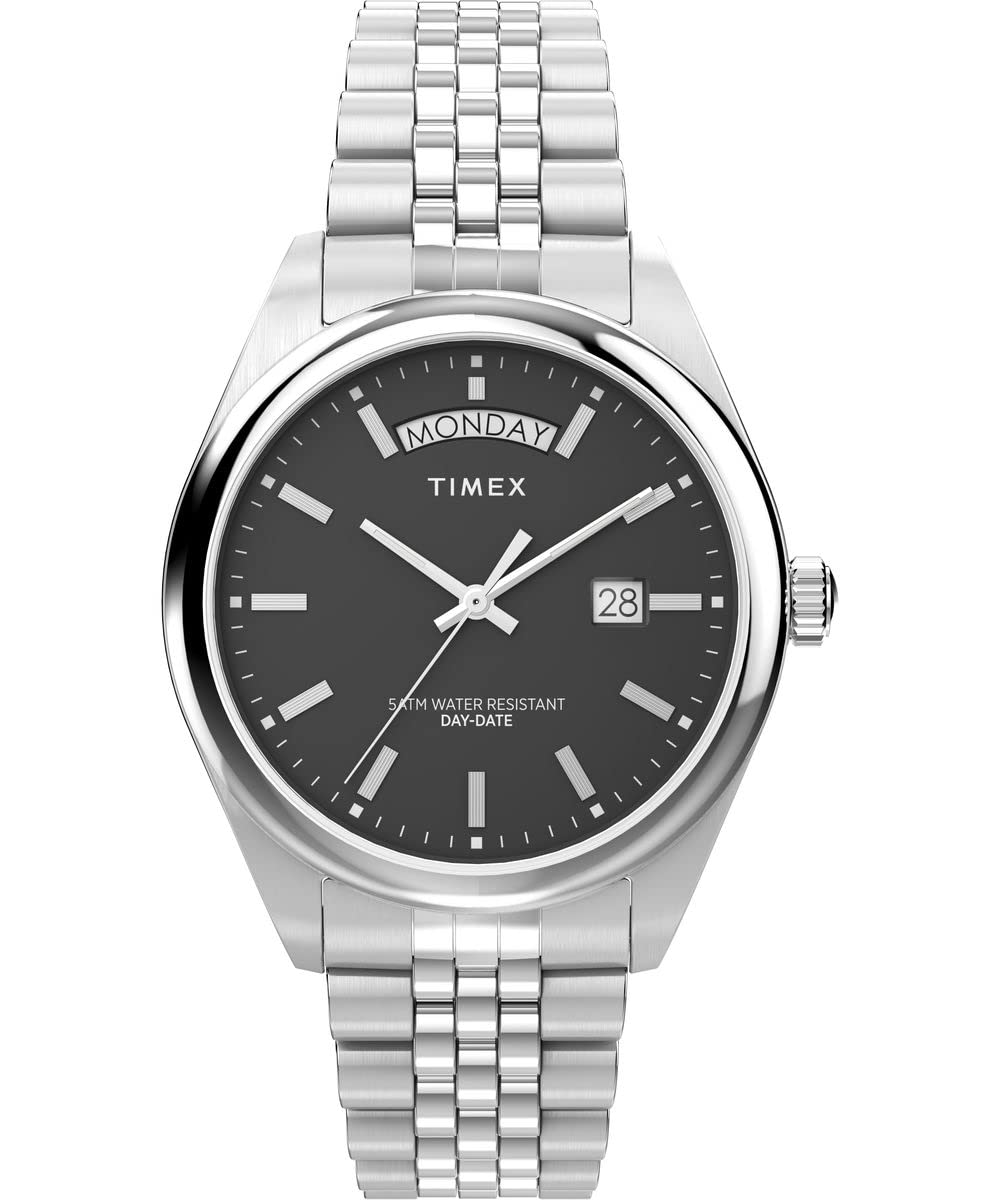 Timex Men's Legacy Day and Date 41mm Stainless Steel Bracelet Watch