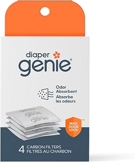 Diaper Genie Carbon Filters 4-Pack for Diaper Pails, Odor Control | Helps keep bath time safe with temperature alerts, floating design, soft-touch material, and nursery temperature readings.