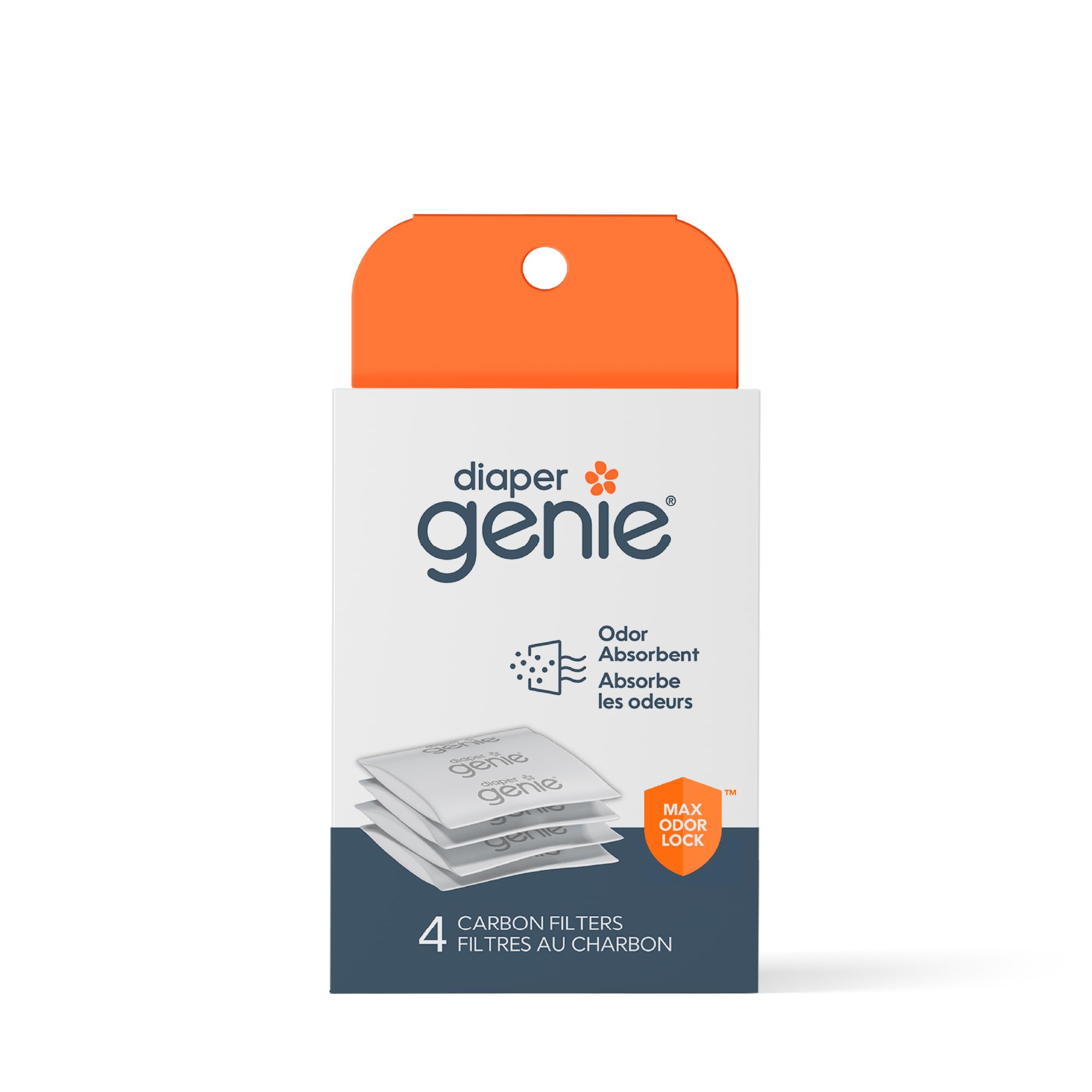 Diaper Genie Carbon Filters 4-Pack for Diaper Pails, Odor Control | Helps keep b