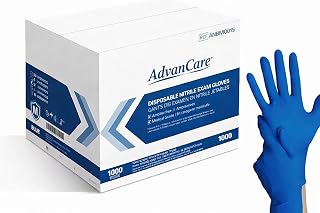 Nitrile Gloves Blue Disposable - Bulk Use - Latex-Free, Hospital Grade Gloves - Medical, Salons, Food & Commercial Use