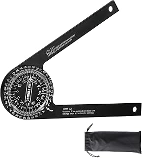 Aluminum Miter Saw Protractor，Angle Finder Tool，7-Inch Rust Proof | Angle Finder Featuring Precision Laser Engraved Scales (LX-230)，for Carpenters, Plumbers and All Building Trades