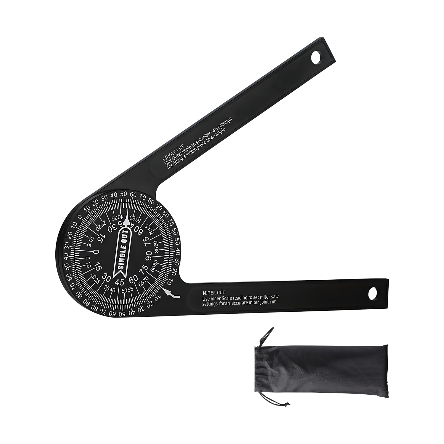 Aluminum Miter Saw Protractor，Angle Finder Tool，7-Inch Rust Proof | Angle Finder