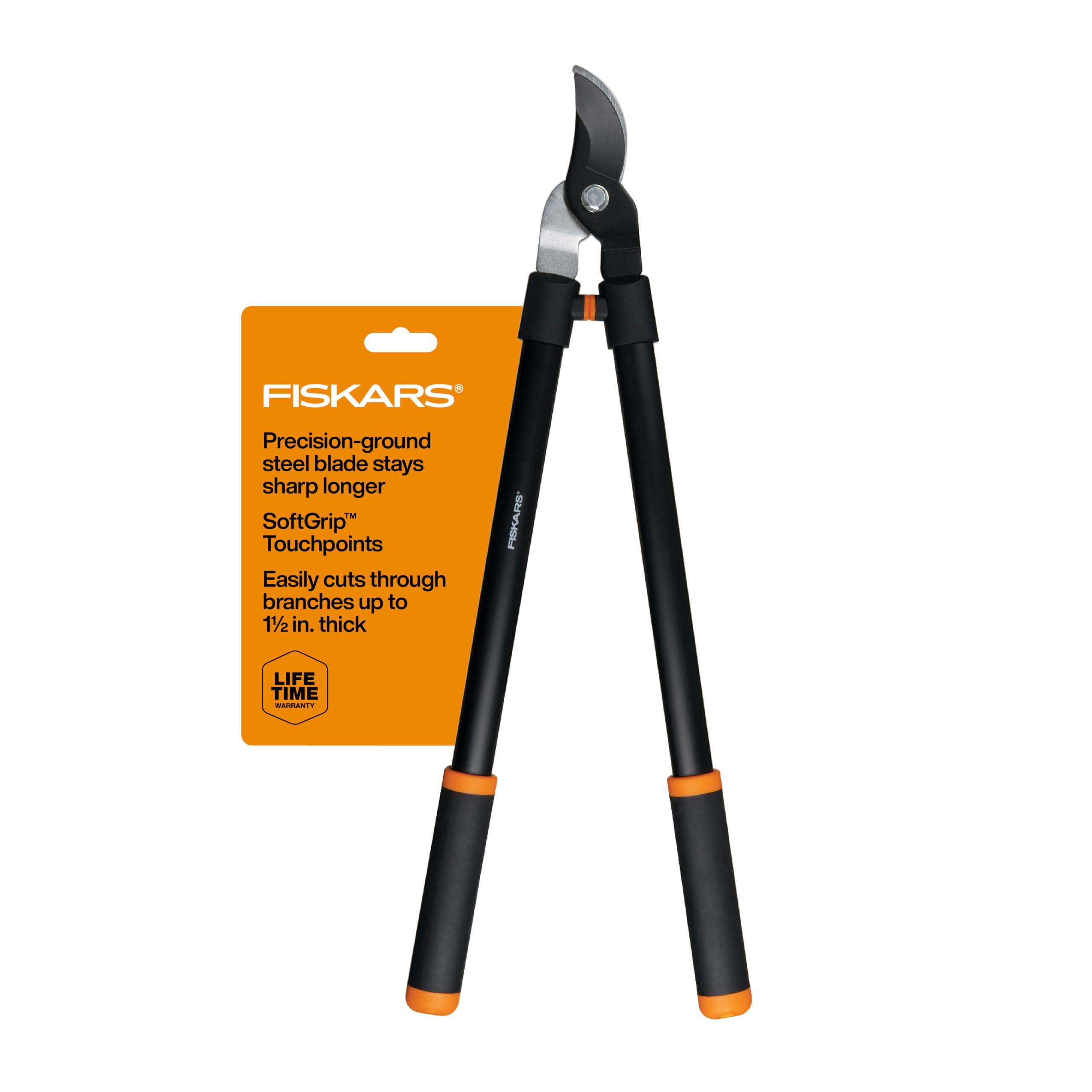 Fiskars 28” Garden Bypass Loppers, Tree Trimmer with 1.5" Cut Capacity | Heavy-D