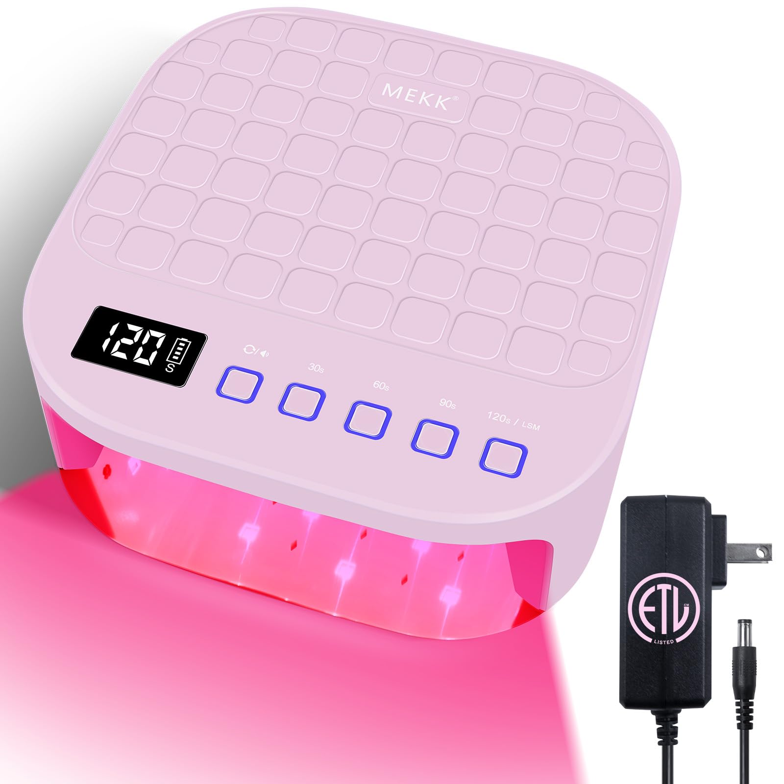 MEKK Skin-Friendly Red Light UV LED Nail Lamp,54W Professional Nail Light