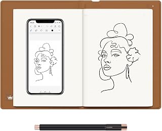 HUION Note 2-in-1 Smart Writing Digital Notebook Drawing Tablet,Writing Pad | Bluetooth Wireless, Paper Tablet Electronic Writing Pad, Note-Taking, Digital Art & Meeting, Refillable A5 Notepad, 9.5x7inch