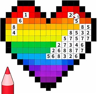 Color by Number Pixel Art Fun Coloring Book Game: Relaxing Paint by Numbers Art