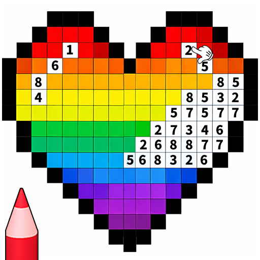 Color by Number Pixel Art Fun Coloring Book Game: Relaxing Paint by Numbers Art