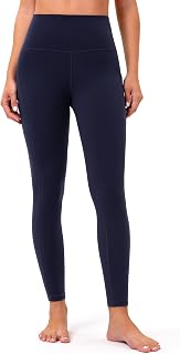 Colorfulkoala Women's High Waisted Tummy Control Workout Leggings 7/8 Length Yoga Pants with Pockets