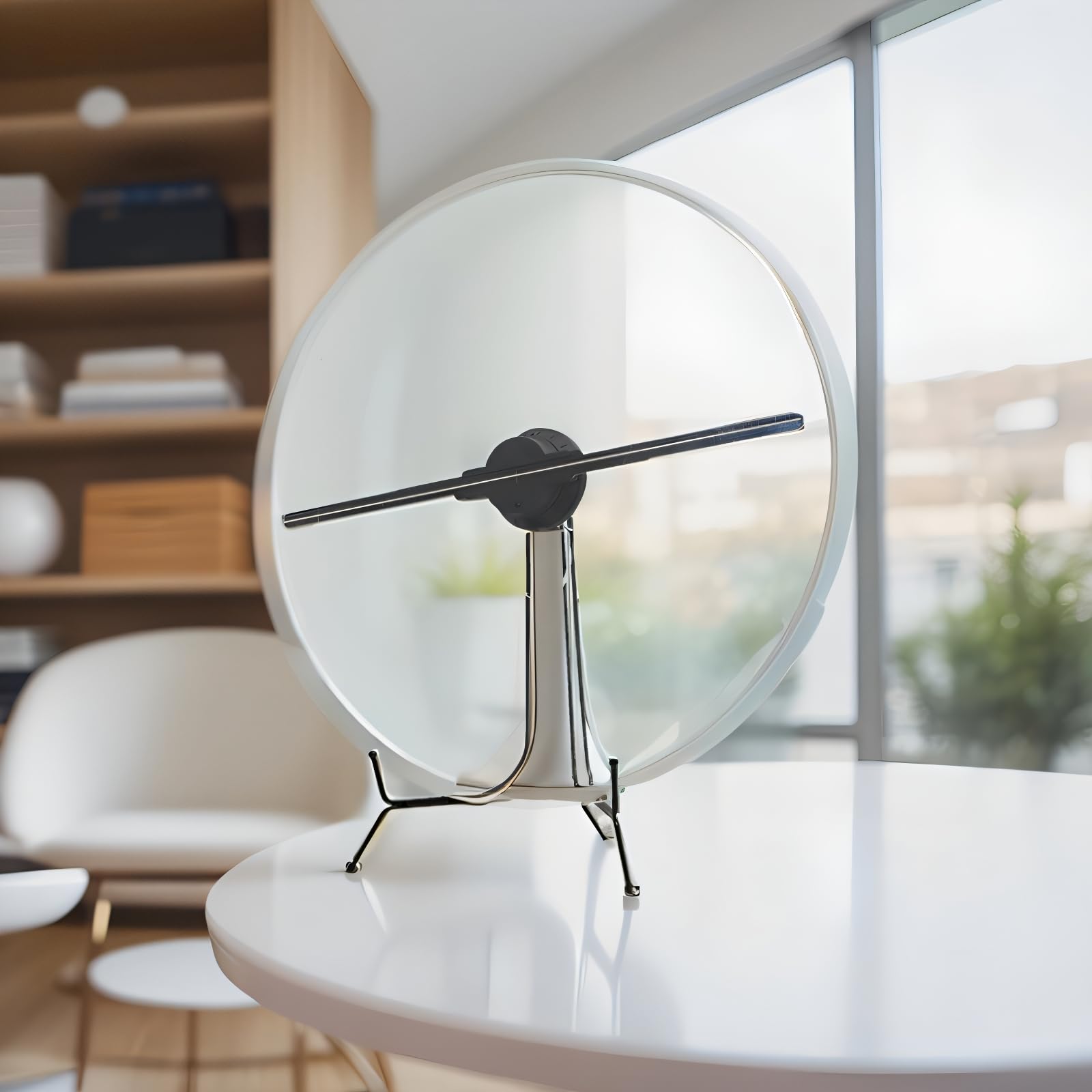 3D Hologram Fan with Cover - HD LED Advertising Display with Remote, Bluetooth, 