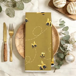 cute bee kitchen towels microfiber dish cloth absorbent decorative kitchen towel soft hand towels for farmhouse bathroom housewarming gifts