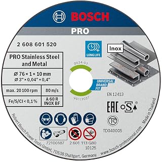 Bosch 5x PRO Inox/Metal Bonded Cut Disc f. Mini Grinders 10mm