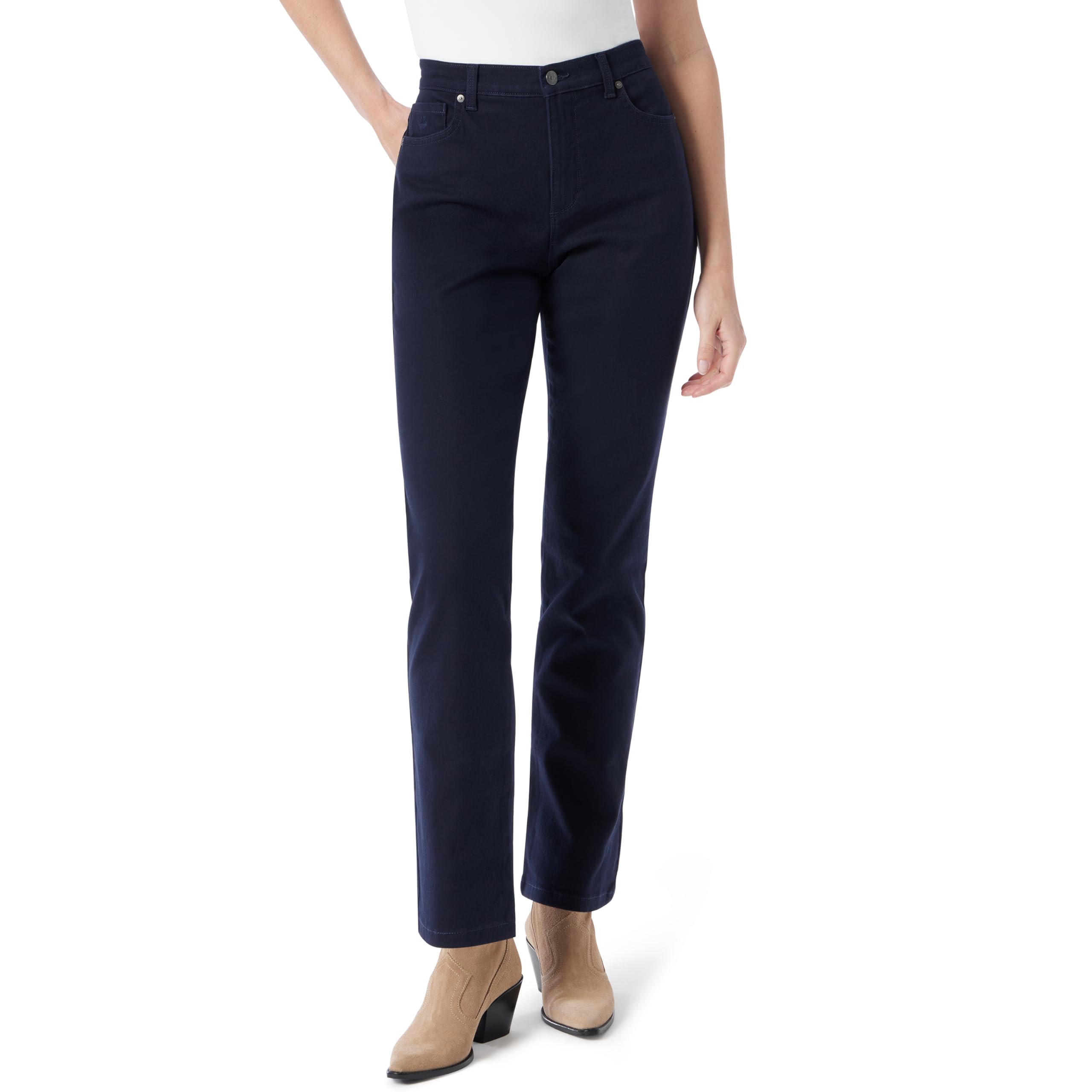 Gloria Vanderbilt Women's Classic Tapered Amanda Jeans, Midnight Affair, 18 Shor
