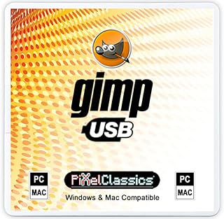 GIMP Photo Editing Software 2026 on USB Drive | Compatible with Photoshop – Create, Open & Edit PSD Files | One Time Purchase + Lifetime License + Free Updates | Windows 11, 10, 8, 7 Vista XP PC & Mac