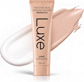 Luxe Color Changing Foundation for Mature Skin -  Light | Color Matching, Adapts to Your Skin Tone, Hydrating Hyaluronic Acid & Peptides, Natural Matte Finish