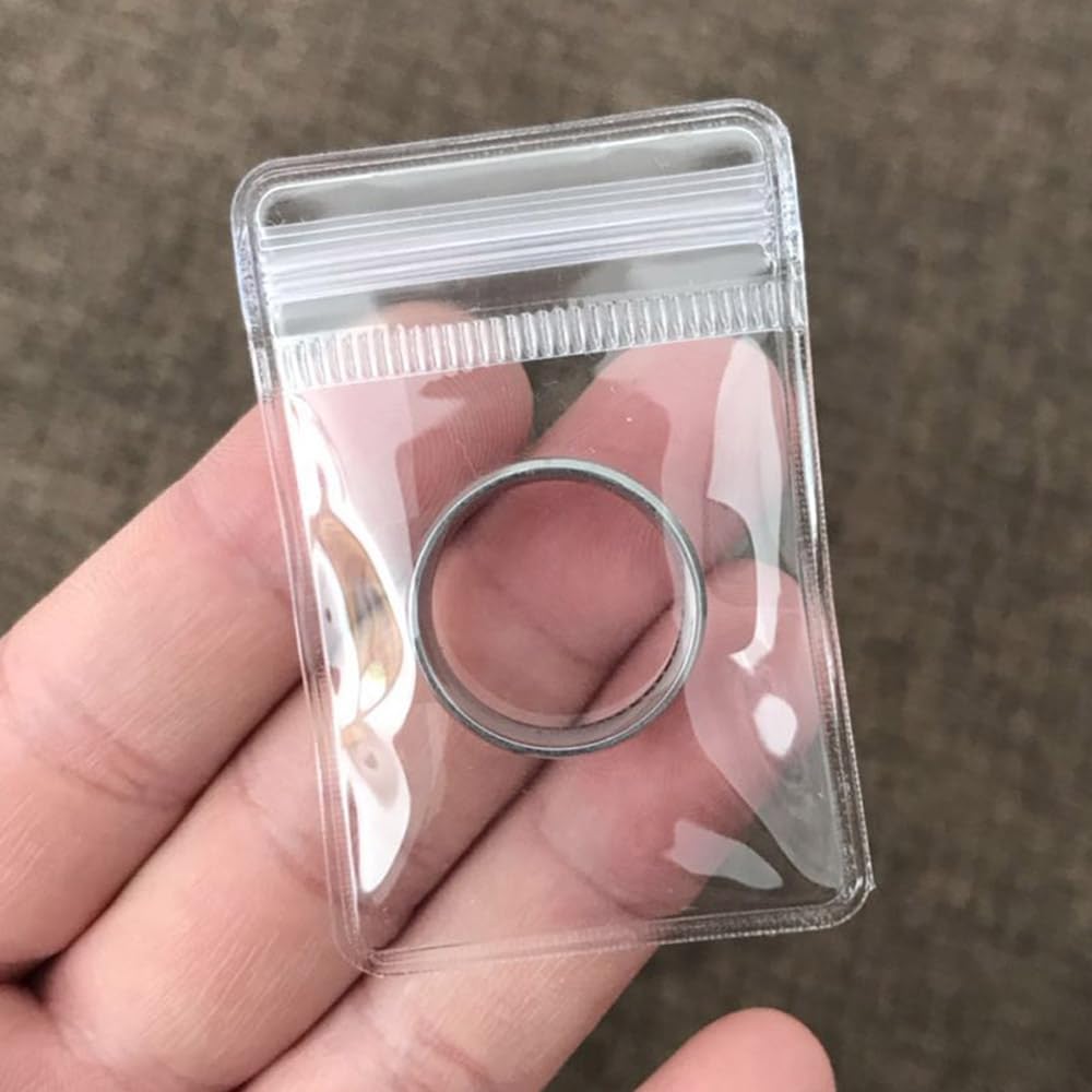 SUBGIU 100Pcs Anti Tarnish Jewelry Bags Clear Pvc Jewelry Storage Pouches with Z
