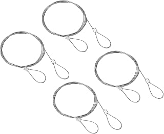 Stainless Steel Cable, PVC Coated 1/32" Wire Rope 4 Pack for Deck Railing, Light, 3.3ft