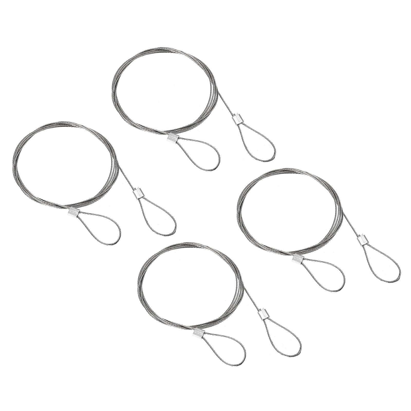 Stainless Steel Cable, PVC Coated 1/32" Wire Rope 4 Pack for Deck Railing, Light
