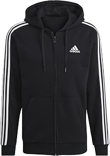 Adidas Essentials Fleece 3-Stripes Full-Zip Hoodie Sudadera Hombre (Pack de 1)