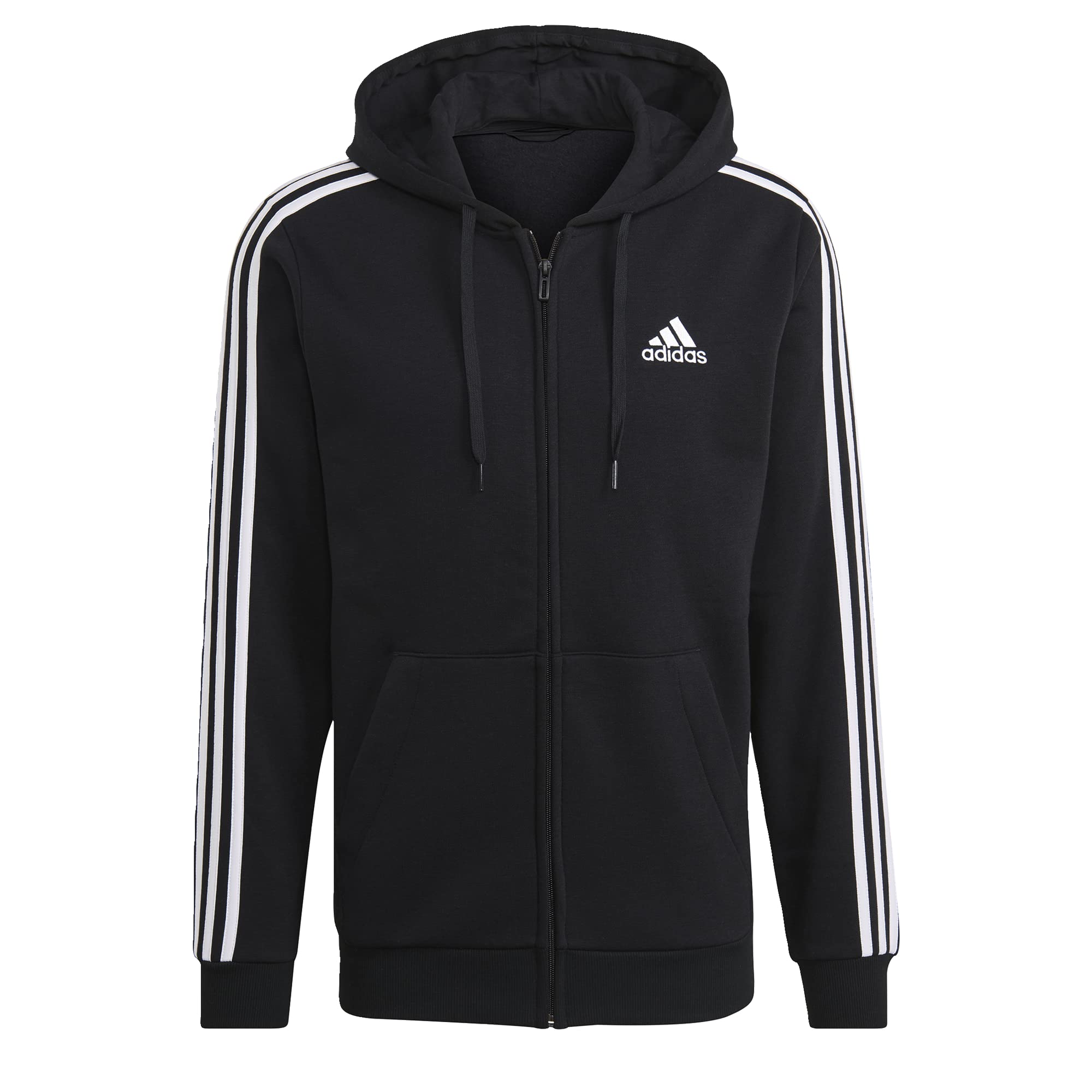 Adidas Essentials Fleece 3-Stripes Full-Zip Hoodie Sudadera Hombre (Pack de 1)