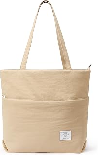KALIDI Women's Large Quilted Tote Bag with Zipper and Pockets for Women Work School Gym Shopping Travel