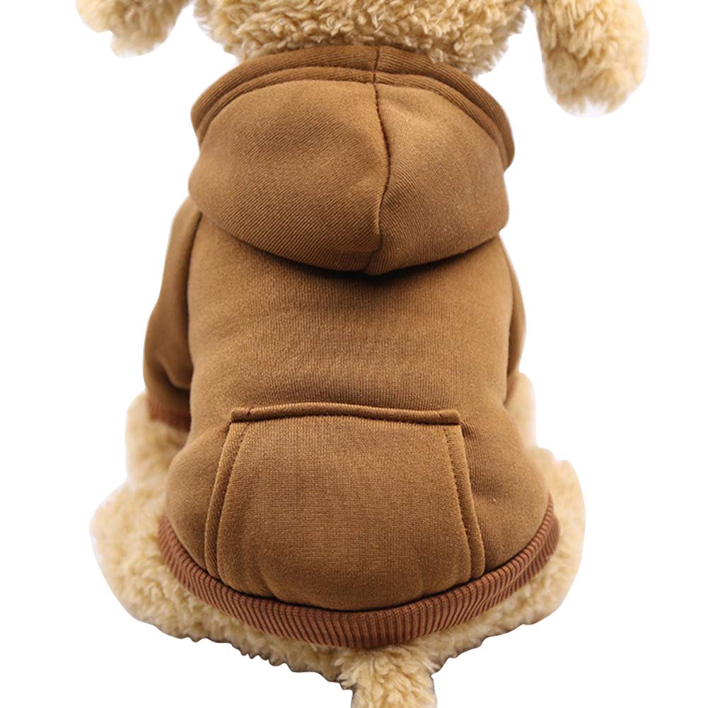 Soft Dog Hoodies for Small Dogs, Warm Fleece Puppy Clothes with Pocket | Jecikel