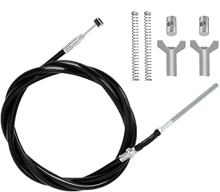 TRX350 Rear Hand Brake Cable Kit Compatible with Fourtrax 300 Rancher 350 400 420 2000-2006 Foreman 400 500 Rubicon 500 ATV Parts, Parking Brake Cable with Rear Brake Adjuster Hardware Kit
