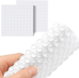 Juminiz 200 Pieces Cabinet Door Bumpers, 0.4inch Round Silicone Clear | Self Adhesive quiet cushion Bumper Stopper non slip for Cabinets Doors and Drawers, Rubber Dots, Pads for Furniture
