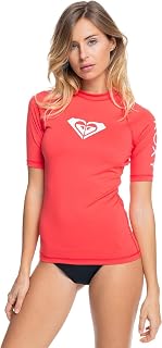 Roxy Fitted Rashguard - UPF 50+, Compression Fit, Surf, Hiking, Yoga, Quick-Dry Swim Shirt Women's Rash Guard T-Shirt (Pack of 1)