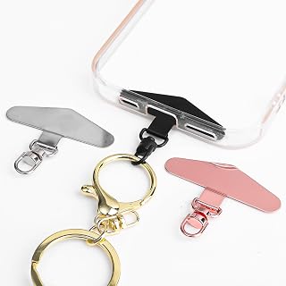 3 Pcs Rotating Metal Phone Patch Pad Cross Body Wrist Anti-lost Hanging Phone Strap Gasket Removable Tether Tab