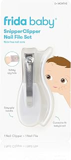 Frida Nail Clippers, File & Buffer for Newborns and Up | Safety Spyhole, Nickel Free, Curved Clipper Designed to Fit Baby's Nails, Newborn and Up