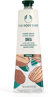 The Body Shop Shea Hand Balm 30ml, Rich 96-Hour Hydrating Hand Cream for Dry Hands with Community Fair Trade Shea Butter, Non-Greasy Travel Size, Pocket and Handbag Essential