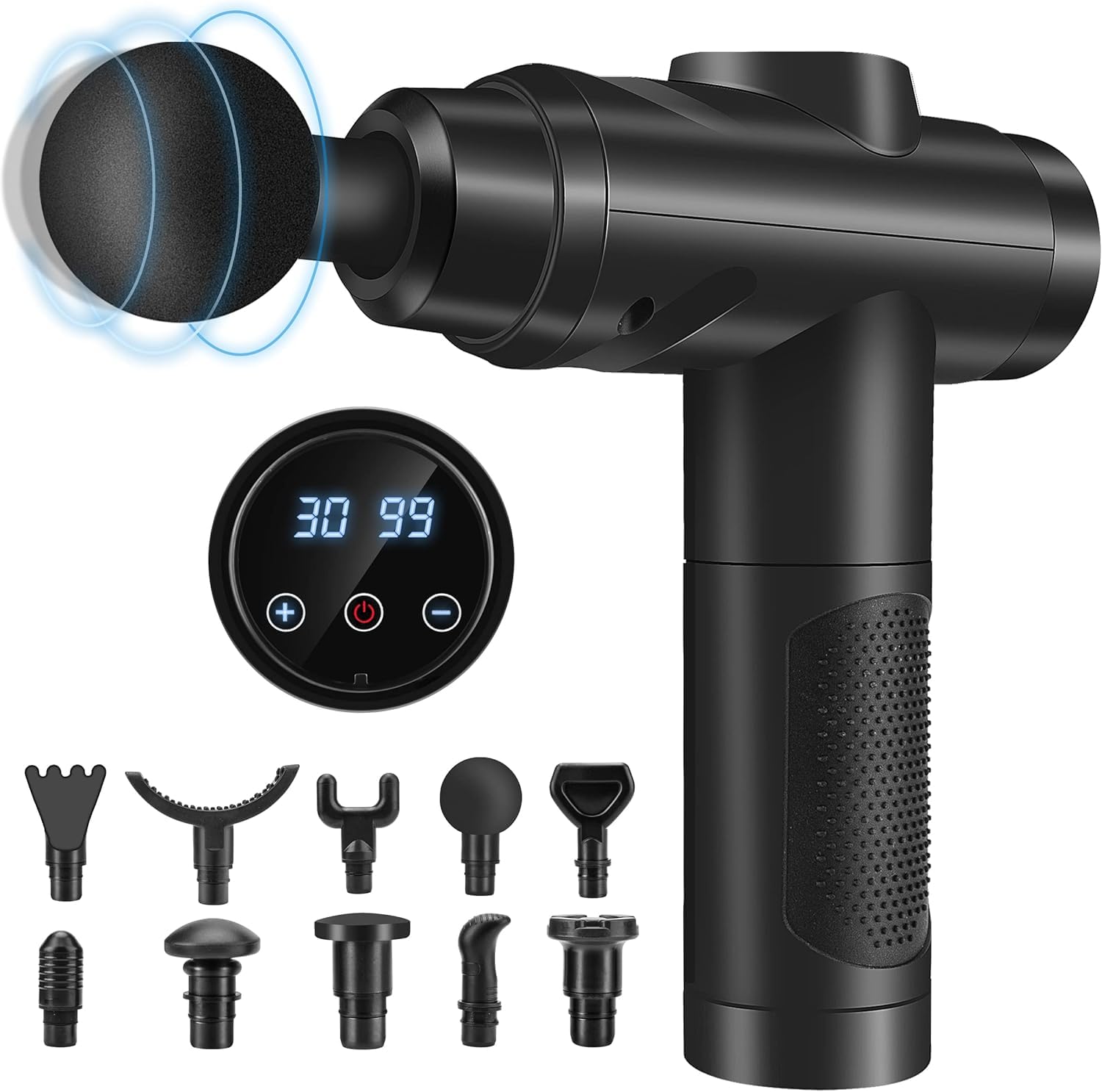 Massage Gun Deep Tissue, Muscle Percussion Massager with 30 Speeds Quiet Hand Ma