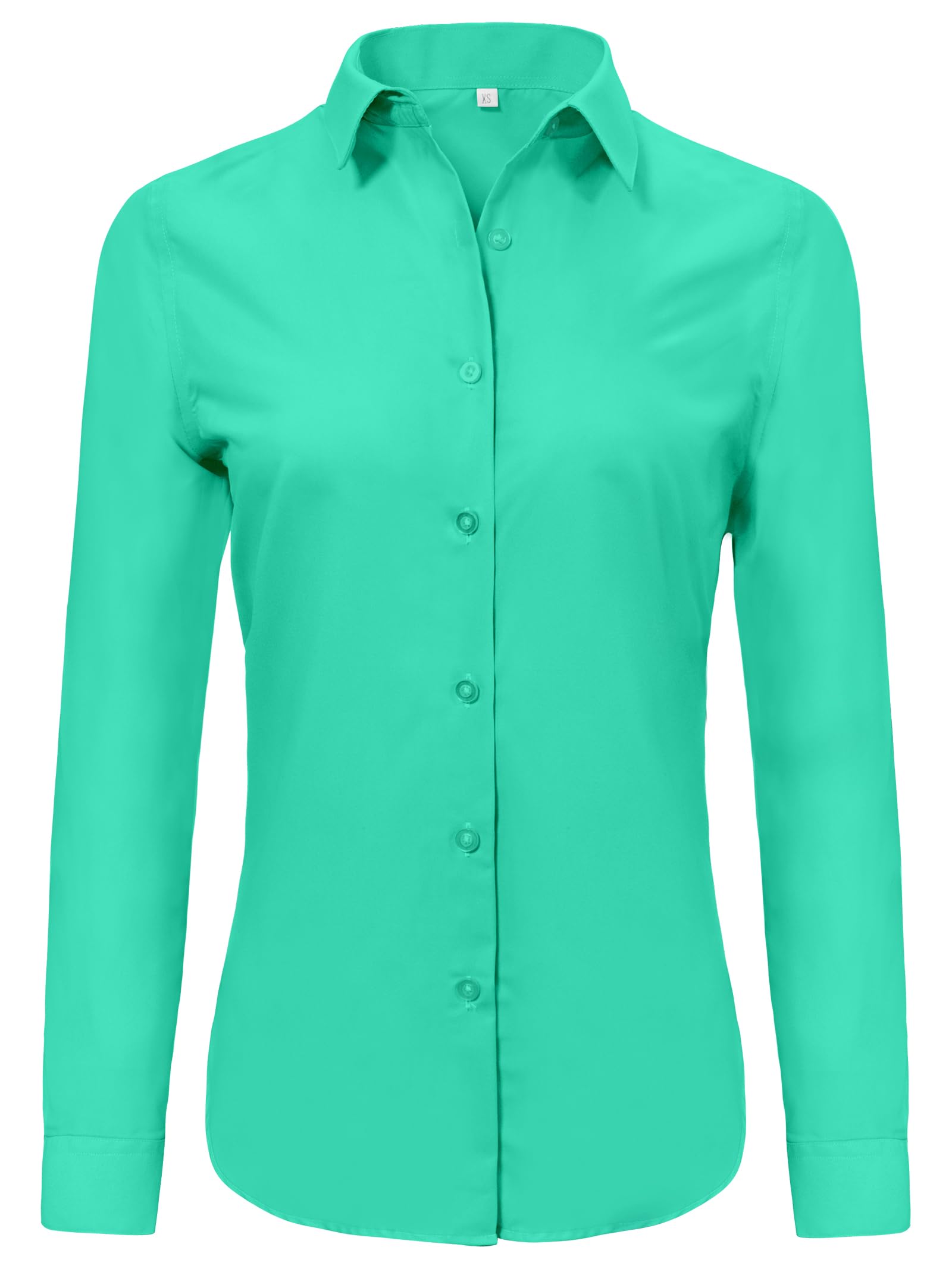 Ruisin Women Soft Modal Wrinkle Free Button Down Short Sleeve Shirts for Work Fo