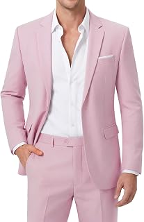 MAGE MALE Mens 2 Piece Suit Sets for Business,Slim Fit Jacket & Pants