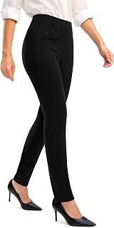 Womens Stretch Dress Pants for Work with 5 Pockets