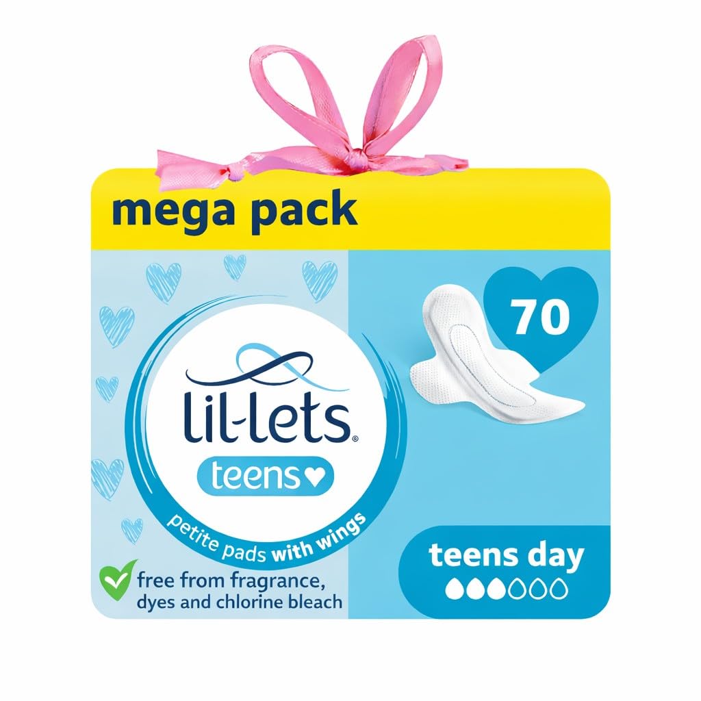 Lil-Lets Teens Day Pads X 70, Petite Towels For Girls & Teenagers, With Wings, F