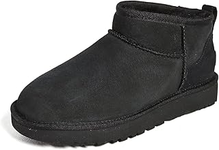UGG Leather Ankle Boots Classic Ultra Mini Black