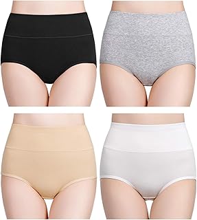 wirarpa Women's Cotton High Waist Culotte Panties Pack of 4