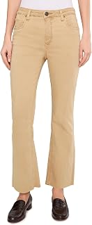 KUT from the Kloth Kelsey High-Rise Fab Ab Ankle Flare-Inset Leg