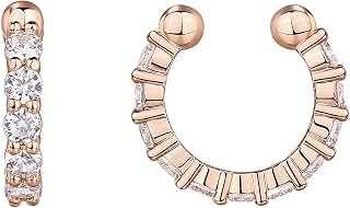 PAVOI Ear Cuffs for Women, 14K Gold Plated, Rose Gold, Size 14 Millimeters