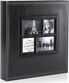 Ywlake Photo Album 4x6 500 Pockets Photo, Extra Large Capacity Family Wedding Picture Albums Holds 500 Horizontal and Vertical Photos Black