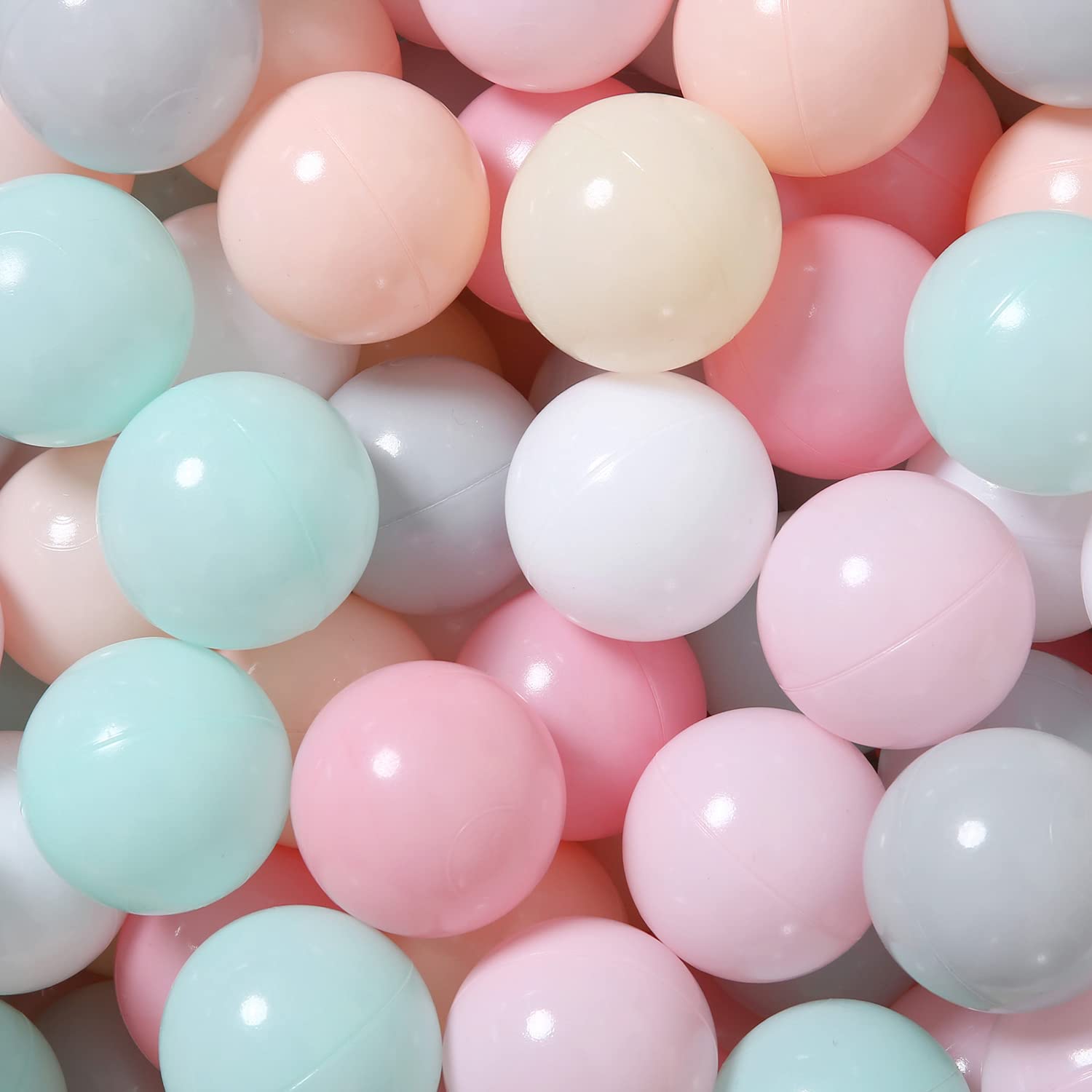 GOGOSO 100 Pit Balls Plastic Balls for Baby Toddlers GirlsToddlers for Playhouse