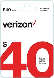 $40 Verizon Wireless Prepaid Refill Top up PIN Card (Mail Delivery)