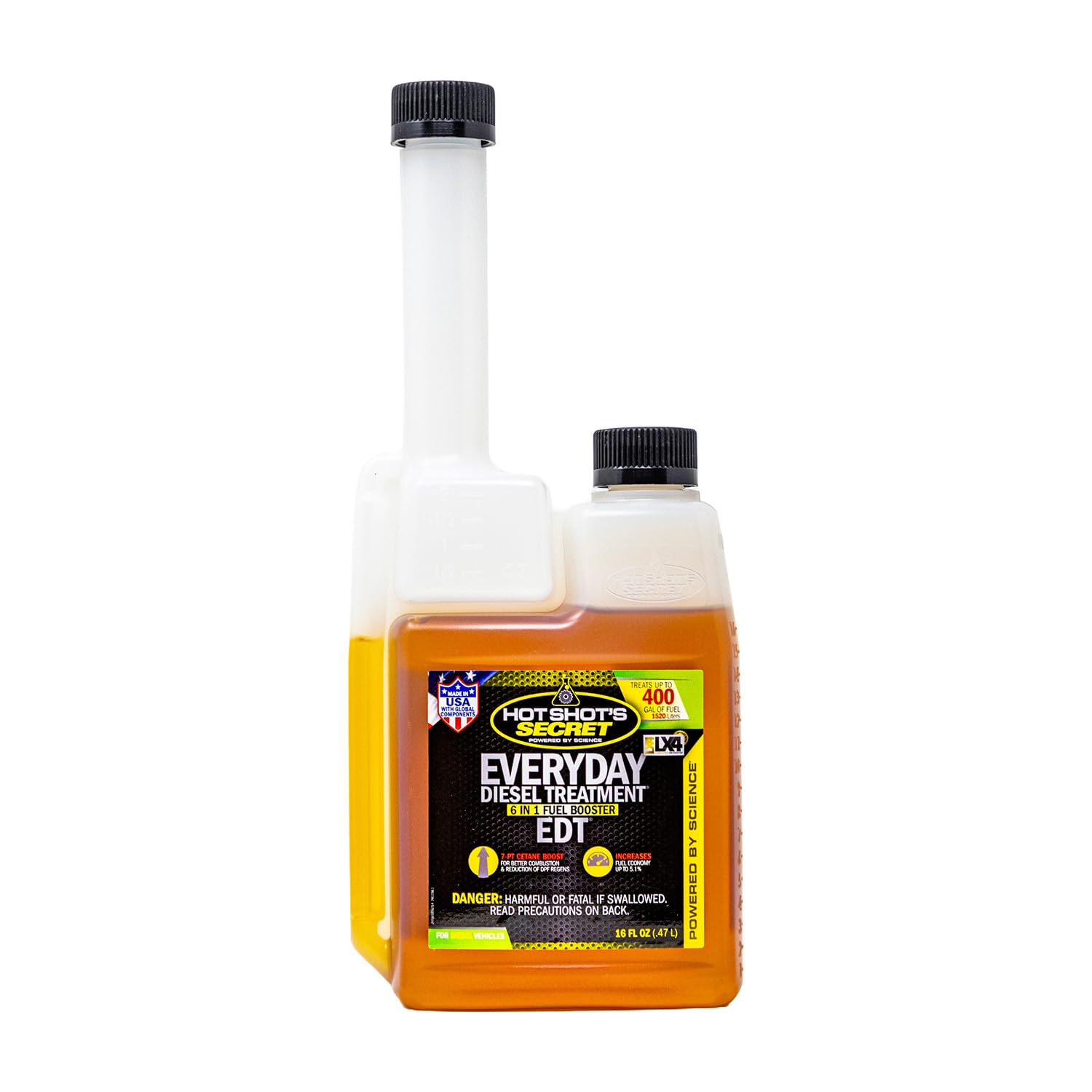 Hot Shot's Secret Everyday Diesel Treatment EDT, 16 oz | Treats 400 gallons. Cle