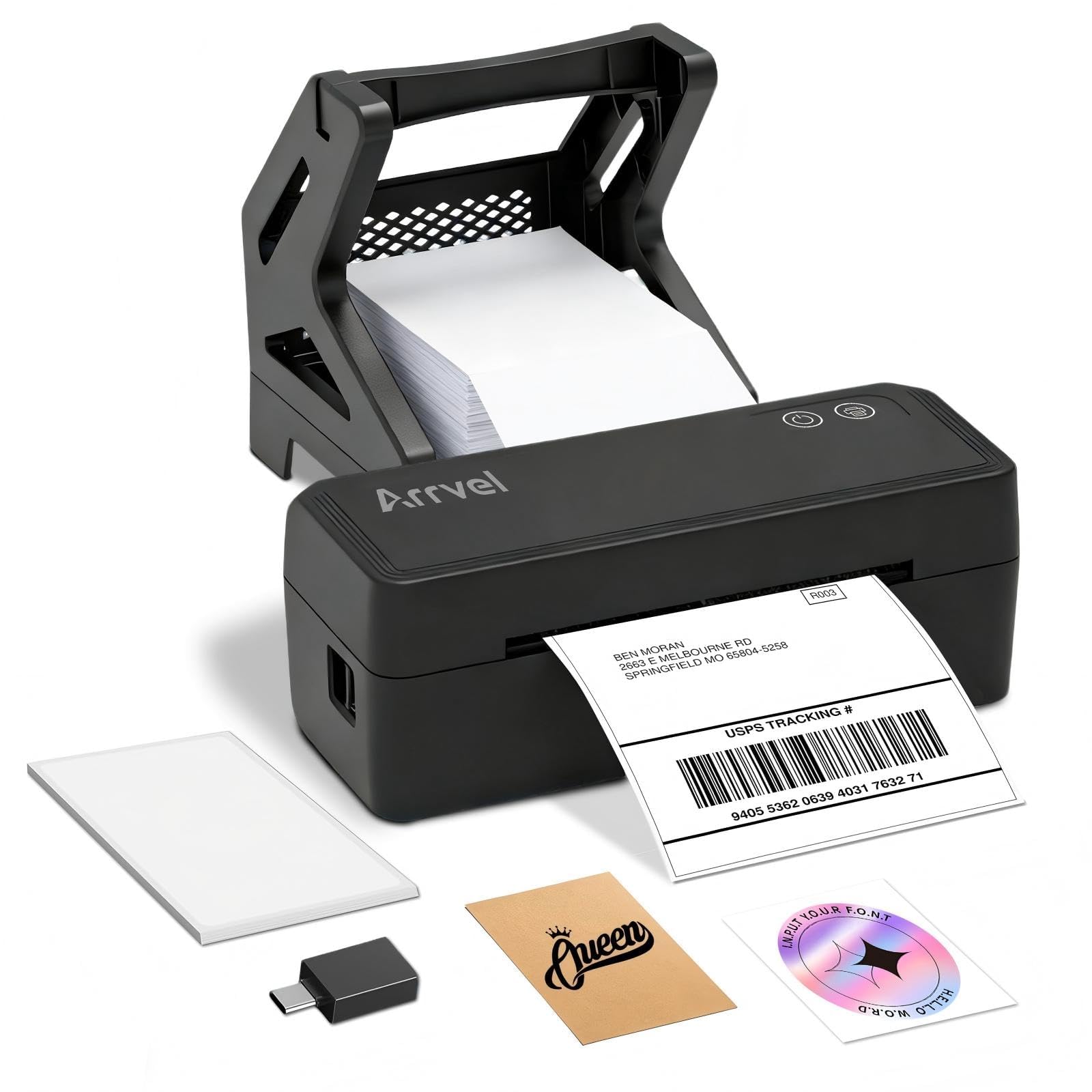 Arrvel Bluetooth Thermal Label Printer w/ Stand, 4x6 Shipping Label Printer | Wi