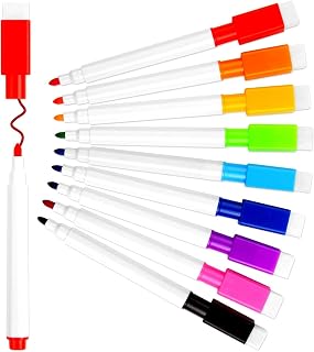 VEYLIN Whiteboard Markers/Pen and Eraser set for Kids, 9 Piecs, Fine Tip Colour