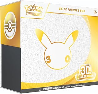 Pokémon TCG: 30th Celebration Elite Trainer Box (1 Full-Art Promo Card, 9 Booster Packs & Premium Accessories)