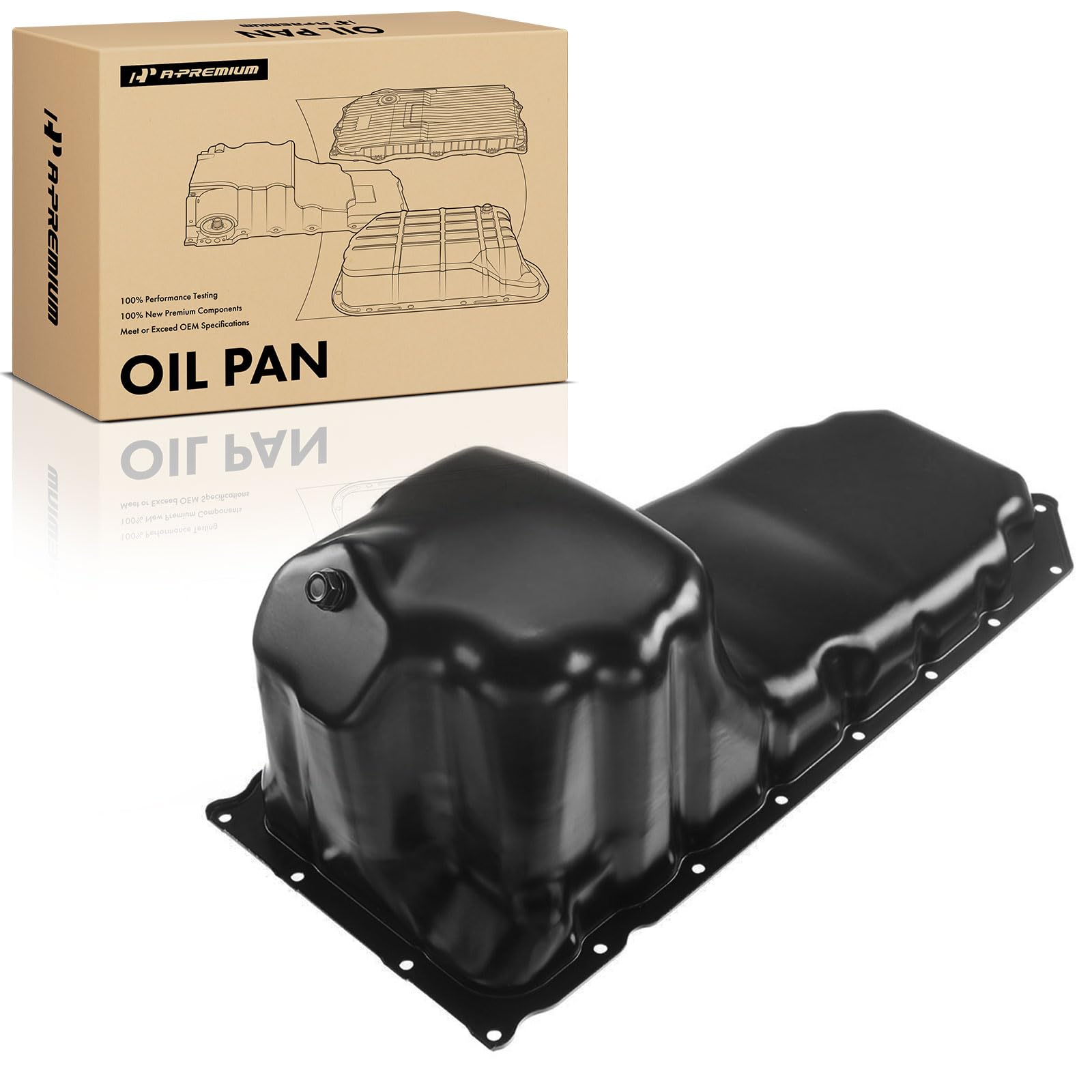 A-Premium Engine Oil Pan Sump with Drain Plug | Compatible with Dodge Ram 1500 2